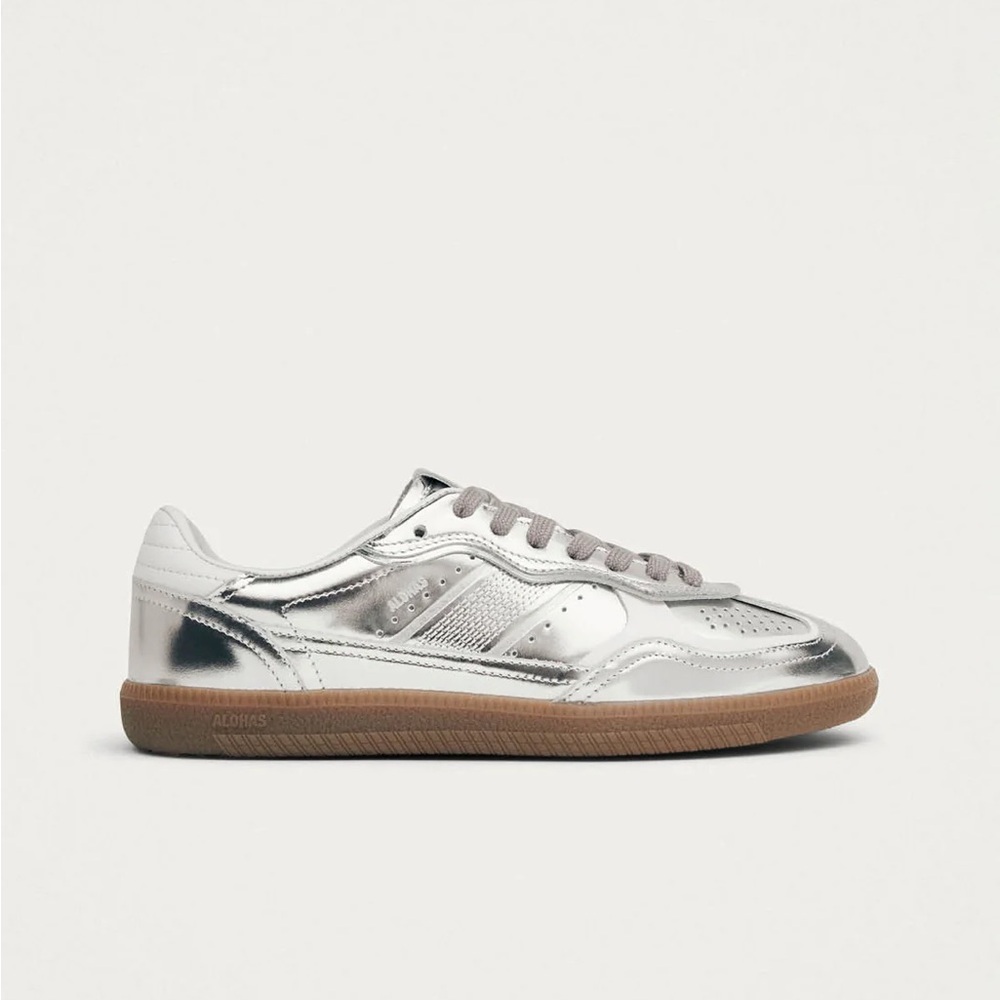 ALOHAS tb.490 Rife Shimmer Silver Cream Sneakers